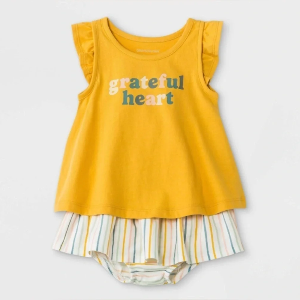 NWT Two Piece Grayson Mini Hello Adorable Shirt and Skort Set Newborn